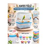 Dalipet 1.Kalite Kuş Kafesi Tülü Esnek Yapısı Malzeme Extra Mukavametli Muhabbet Ve Papatağan Kafesi XL