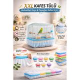 Dalipet 1.Kalite Kuş Kafesi Tülü Esnek Yapısı Malzeme Extra Mukavametli Muhabbet Ve Papatağan Kafesi XXL