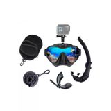 Daliş Maske Ve Şnorkel Seti Kamera Montajli J Tipi Silikon Siyah Gopro
