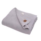 Dalisa %100 GOTS Sertifikalı Organik Pamuklu Battaniye, Türk Pamuğu - Kalın, Rahat ve Büyük - Kanepe, Yatak ve Ev Dekorasyonu için Mükemmel - Boho Vintage Örgü Alina (Siskin Mavisi, 150x200)