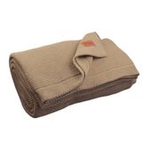 Dalisa %100 organik Türk pamuğu battaniye, 152 x 203 cm, mocha beze – GOTS sertifikalı, rahat, geri dönüştürülmüş hediye kutusu ile – kanepe, yatak ve ev dekorasyonu için ideal, Boho, vintage,