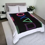 DALISA Neon Gamer örgü battaniye 130 x 170 cm, yumuşak akrilik iplikten yapılmış konforlu battaniye (Neon Renkler)