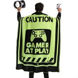 DALISA Neon Gamer örgü battaniye 130 x 170 cm, yumuşak akrilik iplikten yapılmış konforlu battaniye (Neon Sarı)