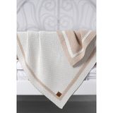 Dalisa Tek Kişilik Battaniye Model Çift Taraflı Örgü Battaniye Shell - 130 x 150 cm - Taş