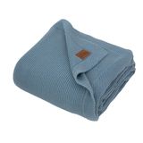 Dalisa%100 Organik Pamuk Örgü Battaniye – GOTS Sertifikalı, Hafif, Nefes Alabilir ve Rahat Yapısıyla Kanepe, Yatak ve Ev Dekorunda Boho Vintage Tarzı (Turkuaz, 150X200)