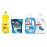 Dalli Temizlik Seti, Bulaşık Deterjanı, Diamond Kapsül, Renkli ve Beyaz Çamaşır Deterjanı, 4'lü Set