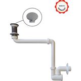 Dallmer Yer Kazandıran Lavabo Sifonu 137 - Taşma Deliksiz,Lavabo Dolabında ve Çekmecesinde,Lavabo Altında Duvara Bitişik Montajlı Koku Önleyici S Sistemi,Kolay Temizlenir Giderli, Ayarlanabilir Borulu - Krom seramik pop-up süzgeçli