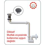 Dallmer Yer Kazandıran Lavabo Sifonu 137 - Taşma Deliksiz,Lavabo Dolabında ve Çekmecesinde,Lavabo Altında Duvara Bitişik Montajlı Koku Önleyici S Sistemi,Kolay Temizlenir Giderli, Ayarlanabilir Borulu - Mat siyah seramik pop-up süzgeçli