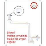 Dallmer Yer Kazandıran Lavabo Sifonu 137 - Taşma Deliksiz,Lavabo Dolabında ve Çekmecesinde,Lavabo Altında Duvara Bitişik Montajlı Koku Önleyici S Sistemi,Kolay Temizlenir Giderli, Ayarlanabilir Borulu - Parlak beyaz seramik pop-up süzgeçli