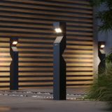 Dalluz Bahçe Aydınlatma Bollardı 100 cm 4000K Doğal Beyaz Işık, Çift Yönlü, IP65 Su Geçirmez Alüminyum Dış Mekan LED Yol, Villa ve Peyzaj Aydınlatması