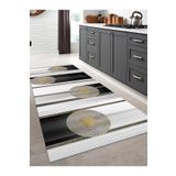 Dally Home Makinede Yıkanabilir Kaymaz Taban Leke Tutmaz Dijital Baskı Mutfak Halısı