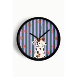 Dalmaçyalı Köpek Modern Duvar Saati - Çocuk Odası Duvar Saati - 30cm - Önü Camlı Siyah Kasa, JH1076S30SKP