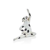 Dalmaçyalı Yoga Köpek Figürü, Beyaz, Polyresin Heykel, 20,2x7,2x20 cm, Ev ve Ofis Dekorasyonu için