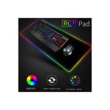 Dalong Rgb Led Işıklı 90X40 Cm Düz Baskısız Gaming Mouse Pad Siyah
