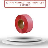 Dalpak Ambalaj 12 mm Kırmızı Çember PP ( Polipropilen ) Makine Çemberi ( Koli kapama , koli koruma çemberi ) - 1 Adet