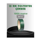 Dalpak Ambalaj 15 mm Yeşil Pet Çember ( Polyester / PET Şerit ) 1000 Metre