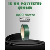 Dalpak Ambalaj 15 mm Yeşil Polyester ( Pet ) Çember 1000 Metre - 1 Adet