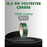 Dalpak Ambalaj 15,5 mm Yeşil Polyester ( Pet ) Çember 1200 Metre - 1 Adet