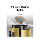 Dalpak Ambalaj 19 mm Beyaz Lifli Kompozit ve Polyester ( PET ) Çember Tokası ( 250 Adet )