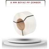 Dalpak Ambalaj 8 mm Beyaz Pp Çember ( Polipropilen ) Makine Çemberi ( Koli Kapama , Koli Koruma Çemberi ) - 1 Adet