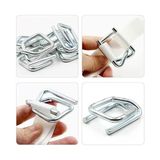 Dalpak Ambalaj Bukle Toka 16 mm Beyaz Lifli Kompozit ve Polyester ( Pet ) Çember Tokası ( 250 Adet ) - 1 Adet