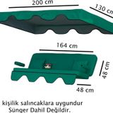 Dalyan 3 kişilik Salıncak Minderi Yedek Bahçe Salıncağı Minderi Süngersiz Kılıf