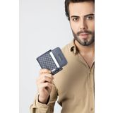 Dama Desenli Erkek Cüzdan Ve Kartlık - Lacivert - Polo Air