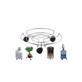 Damacana Altlığı Taşıyıcı Tüp Saksı Damacana Altlığı Tekerlekli Taşıma Aparatı Krom