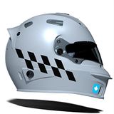 Damalı Kask Motosiklet Sticker Takımı Reflektif, Floresan, Parlak Düz, Özel Renkler Çınar Extreme Jet Siyah