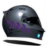 Damalı Kask Motosiklet Sticker Takımı Reflektif, Floresan, Parlak Düz, Özel Renkler Çınar Extreme Patlıcan Moru