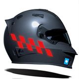 Damalı Kask Motosiklet Sticker Takımı Reflektif, Floresan, Parlak Düz, Özel Renkler Çınar Extreme Reflektif Kırmızı
