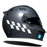 Damalı Kask Motosiklet Sticker Takımı Reflektif, Floresan, Parlak Düz, Özel Renkler Çınar Extreme Süt Beyaz