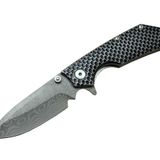 Damascus DMS 2 16 Gri Kamp Çakı 21cm- Yarı Otomatik, Kemerlikli, Metal Sap