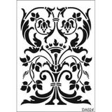 Damask Desen Stencil Şablon (21x30) Da-024