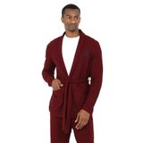 Damat DS Erkek Sabahlık, Waffle Kumaş, Bağlamalı, Şal Yaka, Uzun Kol, Bordo, 2XL