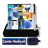 Damat Sandığı Çantalı Hediyelik Erkek Bakım Seti – 13 Parça Tam Boy Ürünler