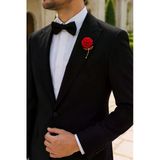 Damat Yaka Çiçeği Kırmızı Gül