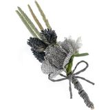 Damat Yaka Çiçeği - Standart - Antrasit - Saks - Gri