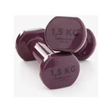Dambıl 2 x 1,5 kg Fitness Hafif Antrenman Kas Vücut Geliştirme Ağırlık Agırlık 2 Adet - Mor