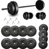 Dambıl 55 kg Siyah Dambıl Seti (Dumbell) Ağırlık Seti Özel Materyal ile Dayanıklı Tasarım