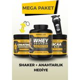 Dambıl Life Nutrition Mega Paket Whey Protein 60 Servis + Creatine 300 G + Bcaa 300 G (Shaker & Anahtarlık Hediyeli) - Aromalı