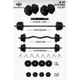 Dambılcım 38 Kg 3 Barlı Ultra Megaset Halter Seti Ve Dambıl Seti, Ağırlık Seti ,fitness Seti