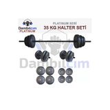 Dambılcım Platinum 35 KG Halter Seti 35 KG Dambıl Ağırlık Seti Vücut Geliştirme