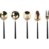 Dame Marie Allegra Gold Black 5 Parça Sos Servis Seti