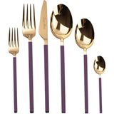 Dame Marie Carre Purple Gold 36 Parça Çatal Kaşık Bıçak Seti