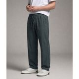Damga Erkek Beli Lastikli Bol Paça K.haki Keten Pantolon - 3XL