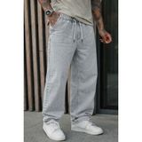 Damga Erkek Günlük Bol Paça Gri Baggy Pantolon - 38