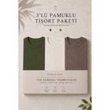 DAMGA JEANS 3 Adet Erkek Günlük Yazlık Bol Basic Kısa Kollu Tişört