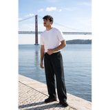 DAMGA JEANS Erkek Beli Lastikli Jogger Siyah Keten Pantolon