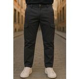 DAMGA JEANS Erkek Bol Paça Esnek Füme Kargo Cepli Pantolon